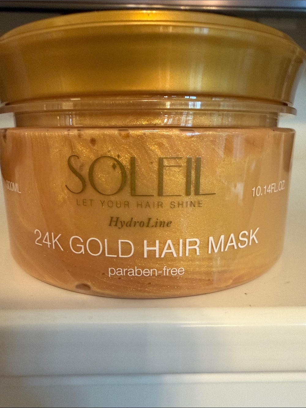 SOLEIL HydroLine 24K Gold Hair Mask 10.14 oz | Deep Conditioning | Paraben-Free